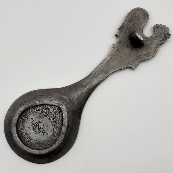 Vintage Lenox Pewter Rooster Spoon Rest / Stove Saver - Picture 4 of 7